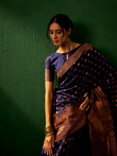 Womens Fashion Ethnic Navy Blue Color Sarees-MLSHWSA1152NBL0ONE